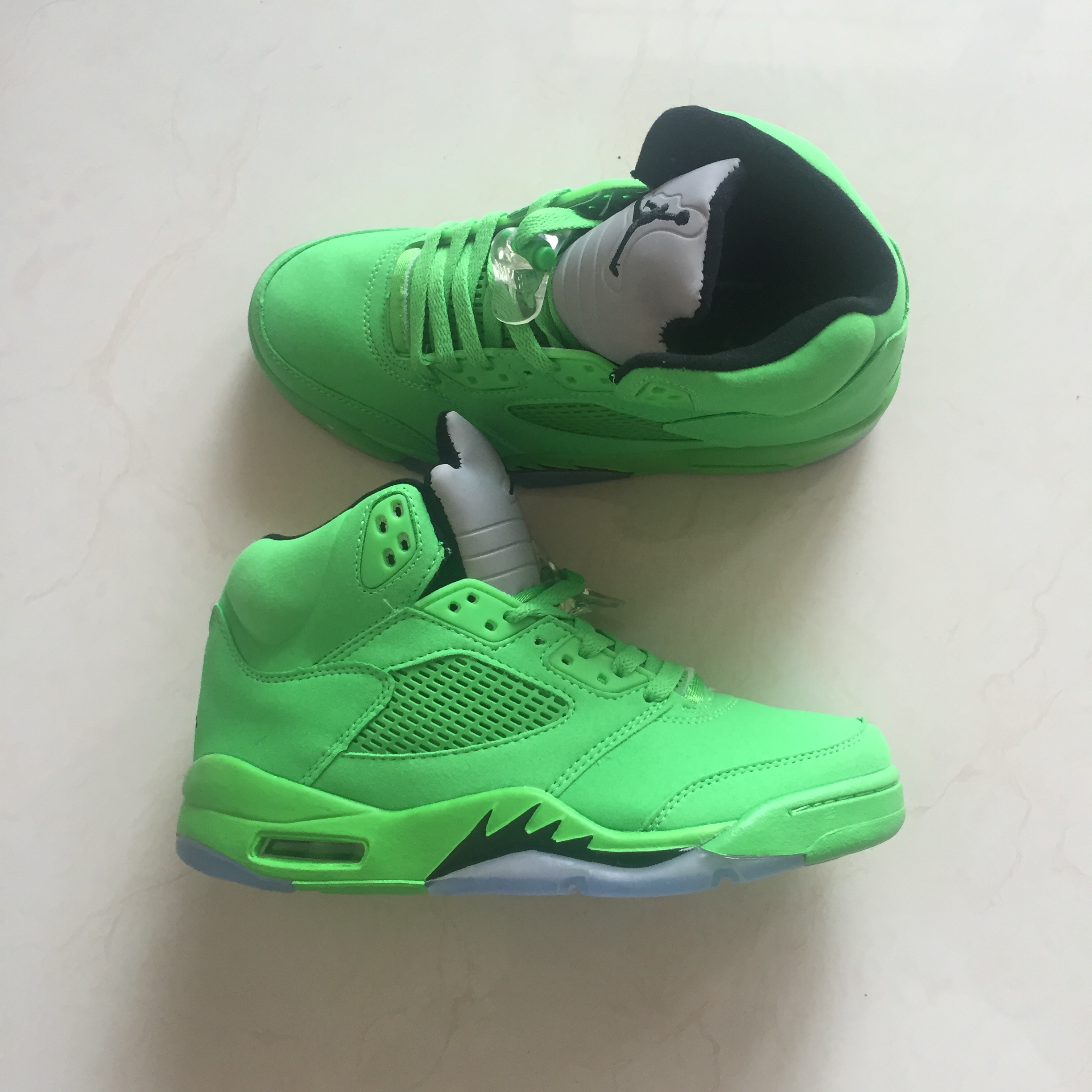 New Air Jordan 5 Retro All Green Shoes - Click Image to Close